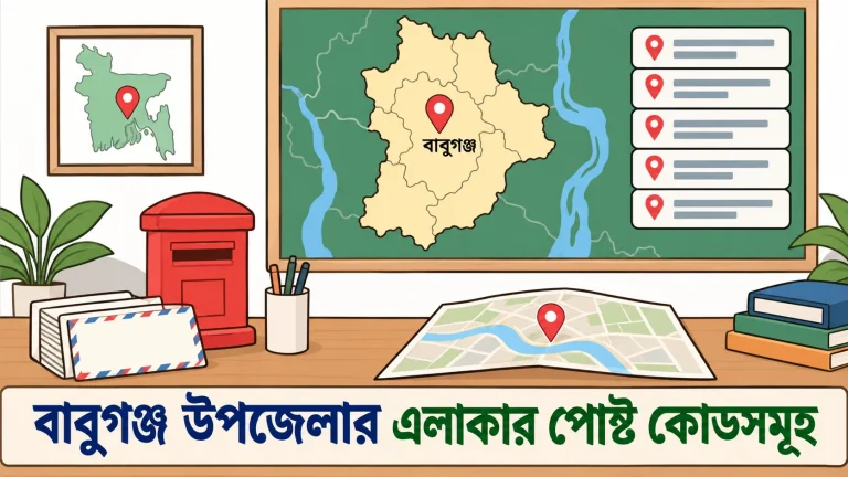 বাবুগঞ্জ উপজেলার এলাকার পোস্ট কোডসমূহ
